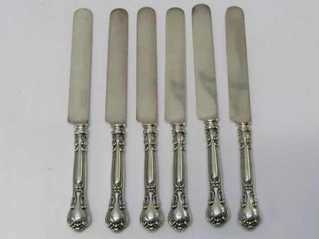 CHANTILLY BY GORHAM STERLING SILVER DINNER KNIFE  9.625" lot of 6