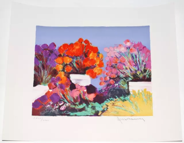 Jean-Claude ALLENBACH  FLEURS lithographie sur papier Arches signé(e) et numérot