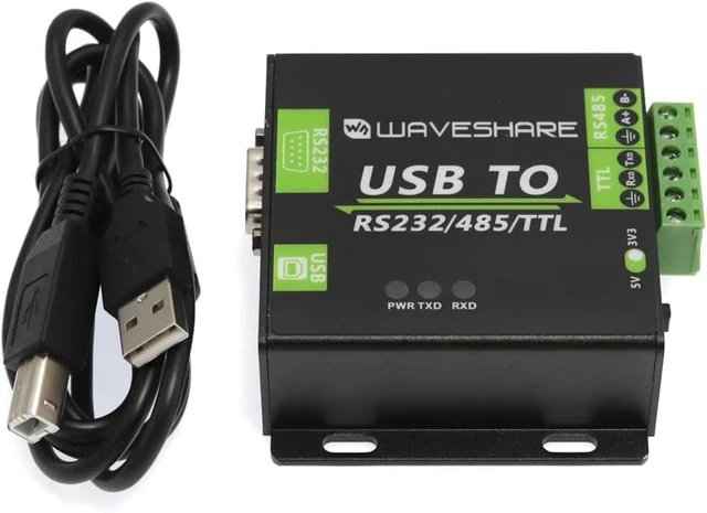 WAVESHARE USB TO RS232 / RS485 / TTL (UART) Industrial Isolated ...