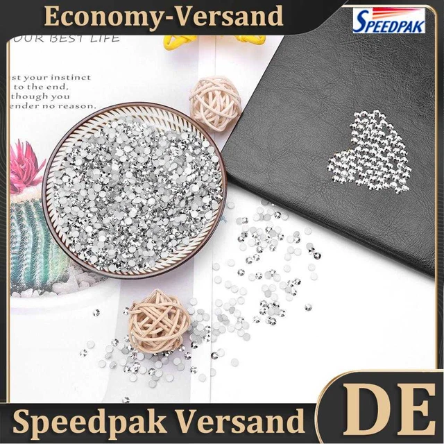 Prosperveil 30 g 4 mm Kristall flache Rückseite Strasssteine Strass Steine Rund