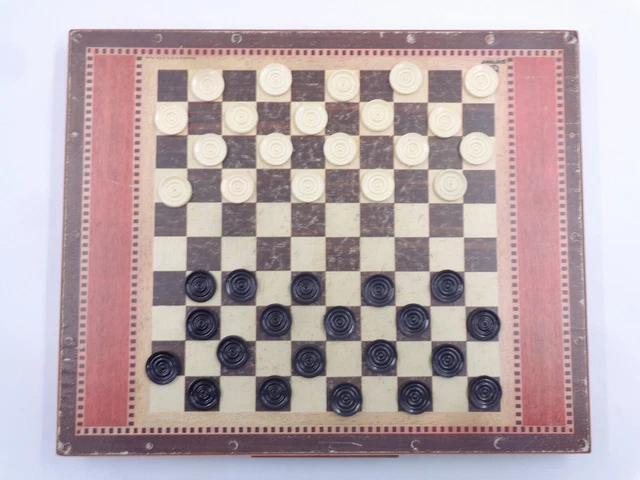 Jeu De Dames Ancien Magnétique - Marque HABOURDIN INTERNATIONAL - Occasion - Jeu De Poche