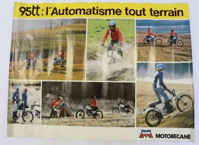 AFFICHE ORIGINALE concession MOTOBECANE 95 TT 1978 MOTOCONFORT MOBYLETTE cross