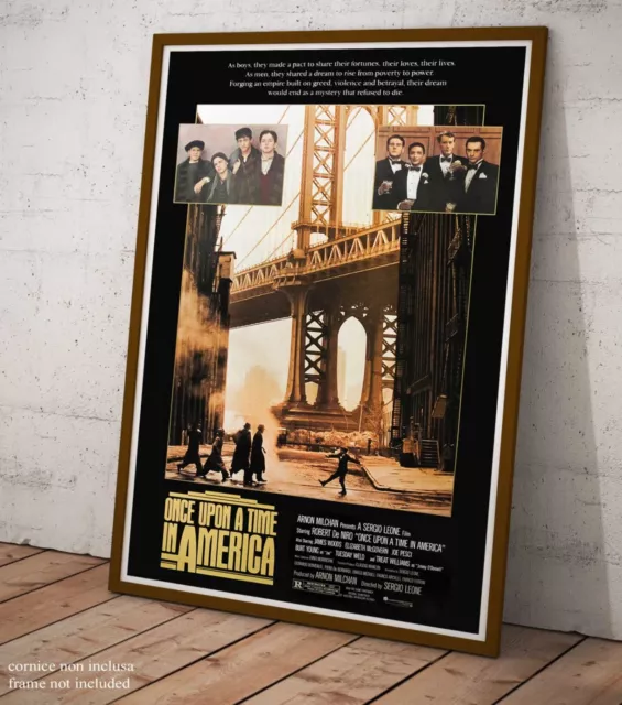 C'era una volta in America Poster Locandina Film Quadro Stampa su Pannello Mdf