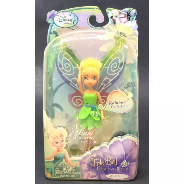 Rare Disney Fairies Tinker Bell Rainbow Collection, Great Fairy Rescue 5" Doll