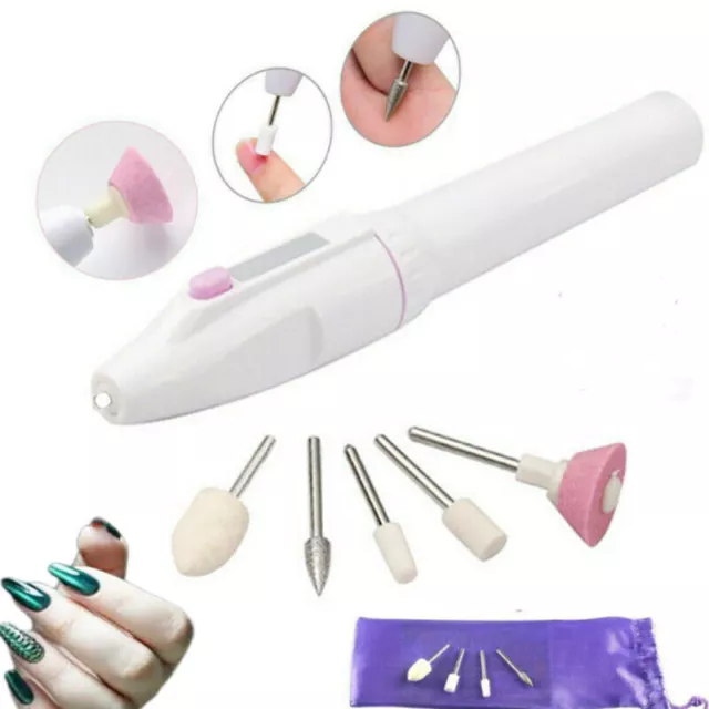 Electric Manicure Pedicure Nail Art Beauty Care File Polish Drill Tool Kit Set
