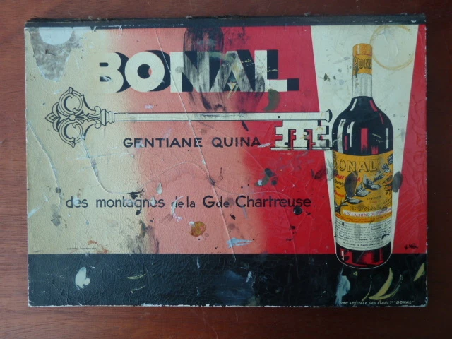 PUBLICITE BONAL GENTIANE QUINA DES MONTAGNES DE LA GRANDE CHARTREUSE DE 1937 AD