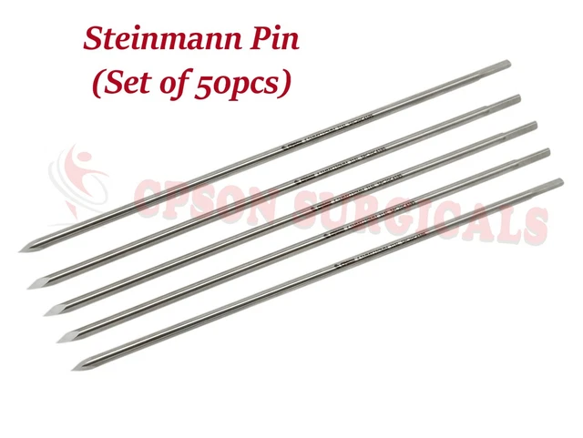 Steinmann Pin 4.5mm x 230mm Set of 50pcs Veterinary Instruments Stainless Steel