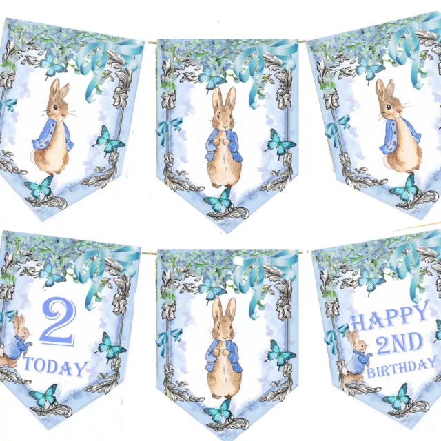 Peter Rabbit Bunting,babies1st Birthday,2nd birthday,3rd birthday Kids Party,