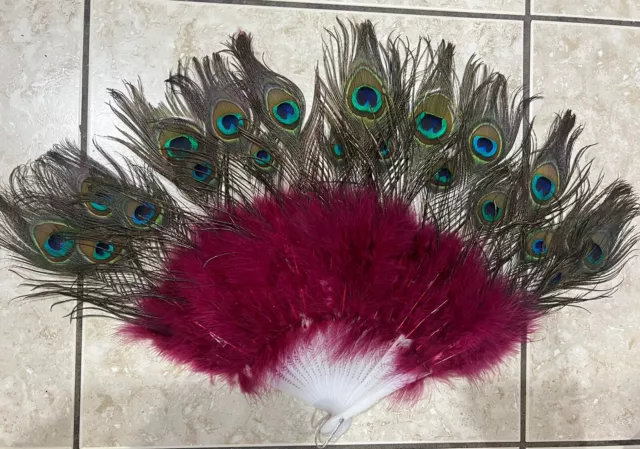 Abanico De Plumas Pavo Real Para Obba