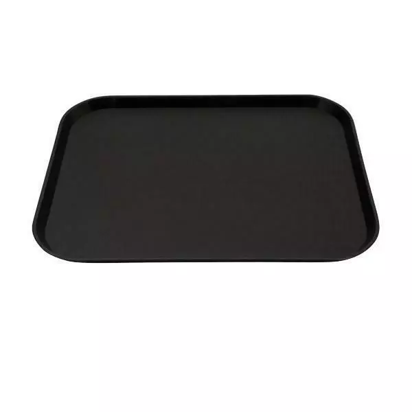 Tray Fast Food Style Black Polypropylene Cafeteria 350 x 450mm