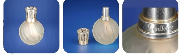 BERGER Paris | Lampe diffuseur de parfum BERGER en porcelaine de COULEUVRE avec décor de fleurs de pommier | Made in France 1960 - France
