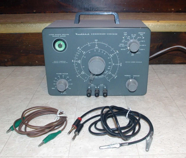 Vintage Heathkit condenser capacitor checker C-3 clean orig parts powers up READ