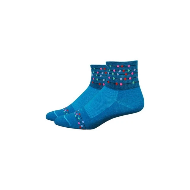 DeFeet Wooleator Comp 2 inch Comfortable Womens Abacus Bi-Cycle Socks - Blue
