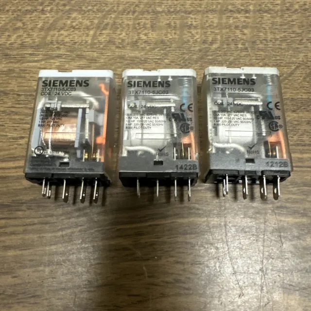 Siemens,3TX71,Contact Relay 24VAC LOT of 3