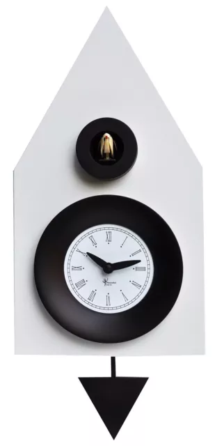 Orologio a Cucù da Parete 20x36x13cm Pirondini Italia Dark Bianco