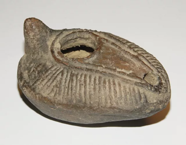 Roman Era Terracotta Oil Lamp With Cerificate Of Authenticity