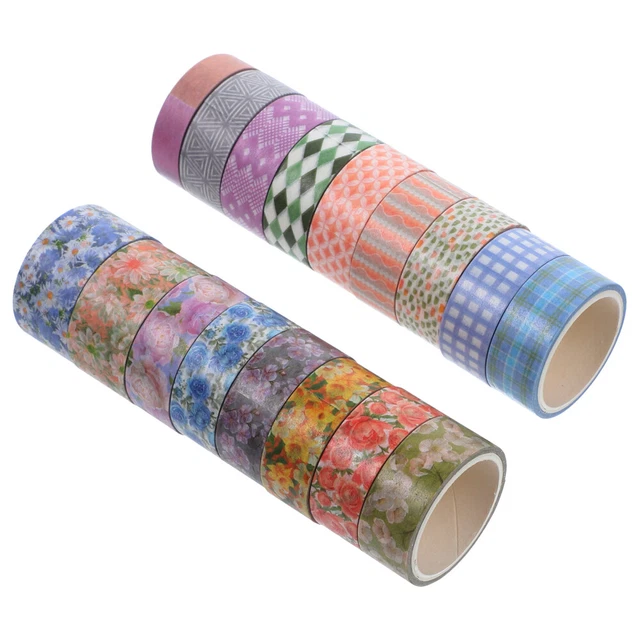 17 rouleaux de ruban de motif de fleur délicat bricolage de la main de la main 7