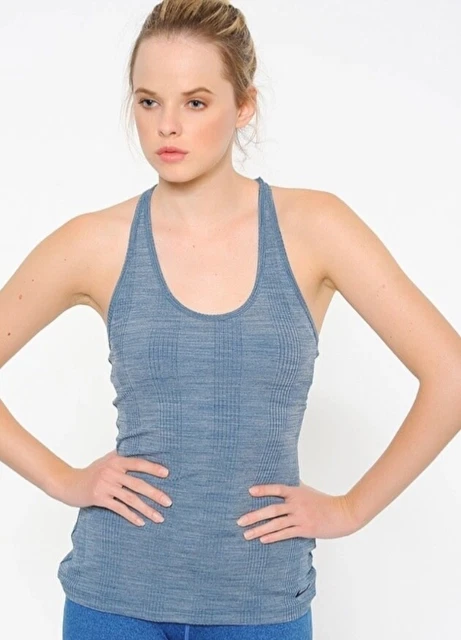 Nike Dry Tank da allenamento donna turchese di mezzanotte. Taglia X/Small.  803571-346