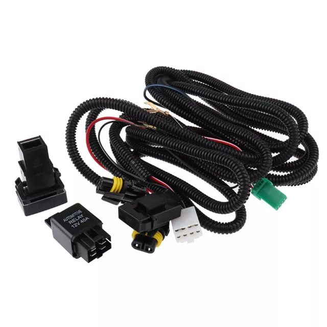 H11 Fog Light Wiring Harness Sockets Wire LED indicators Switch 12V 40A Rela._$b