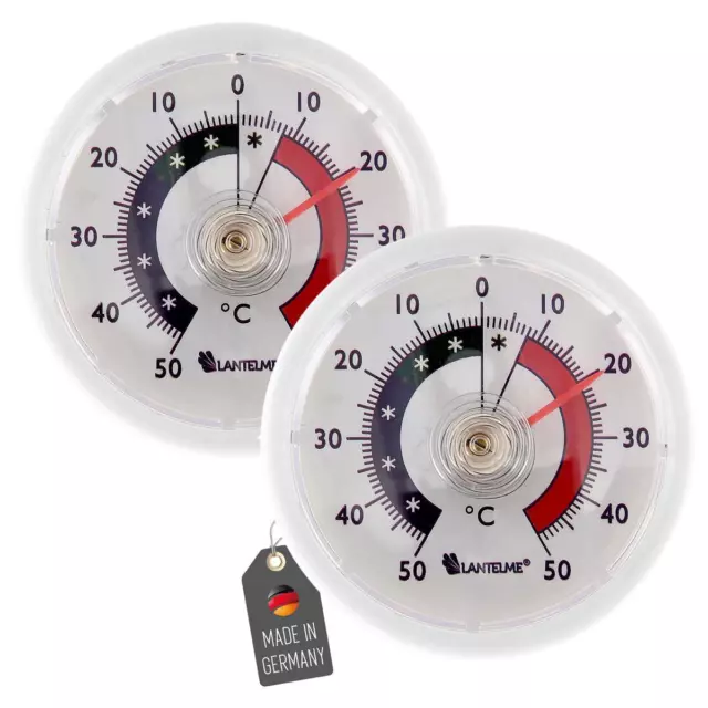 2 Stück Analog Kühlschrankthermometer Kühlschrank Gefrierschrank Thermometer