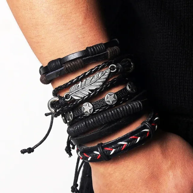 Pulseras Para Hombre Mujer Unisex Fina De Moda Esclava Brazalete Hombres De Cuero