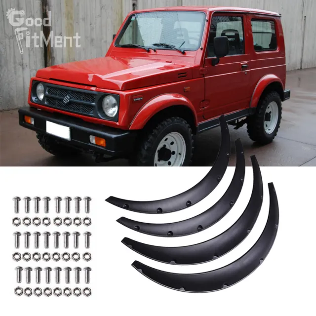 Für Suzuki Samurai Auto Radlauf Verbreiterung Matt Schwarz Kotflügel Zierleisten