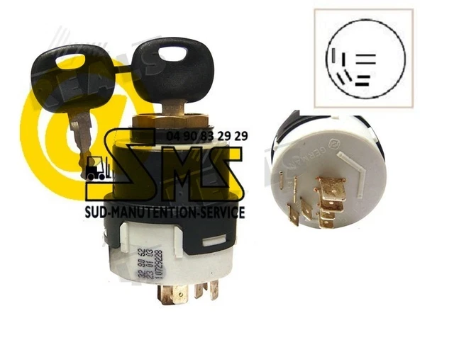 Interrupteur D'allumage Avec Clé Pour Chariot élévateur Linde (réf. 7915492632) - Acier Inoxydable, étanche - Compatible Séries 1218, 351, 352, HT25-35