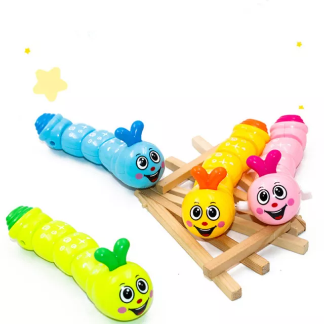 1Pc Plastic Caterpillar Wind Up Toy Funny Clockwork Toy Kid Educational Toy:.WG