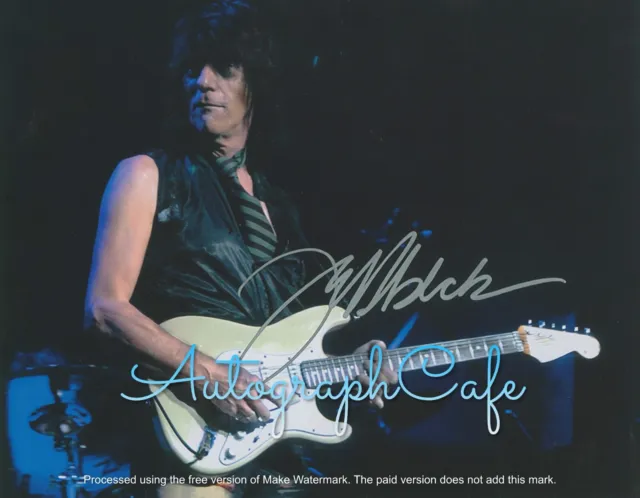 Jeff Beck signiertes vorgedrucktes 10x8" Foto (Kopie des Originals)