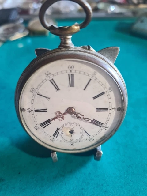 Montre Gousset Ancienne (années 1900) Pour Pièces Détachées - Balancier Cassé, Boîtier Argenté