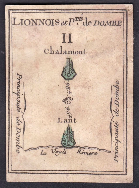1780 Dombes Lyon Frankreich carte a jouer cartes playing card Spielkarte cards