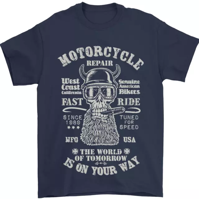 T-shirt riparazione moto biker uomo 100% cotone