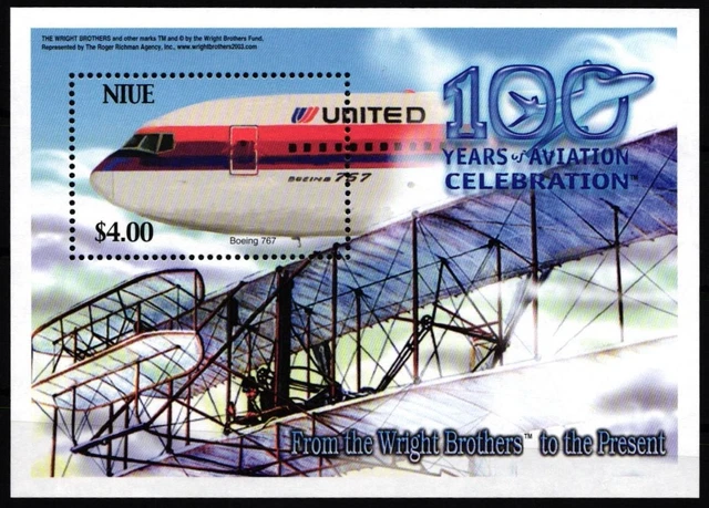 Niue Block 133 postfrisch Flugzeuge #GY310