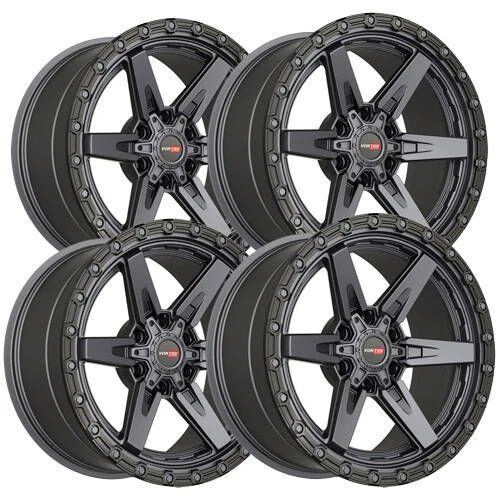 (Set of 4) Vortek VRT-602 17x9 6x135/6x5.5" -12mm Gunmetal Wheels Rims 17" Inch