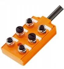 ASB 6 5-4-330/5 m Konzentrator, 6 M12-Buchsen, 5 m Kabel, Lumberg / #8 Q14W 3553