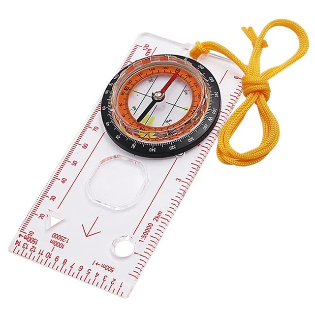 PRACTICAL COMPASS MAP Ruler Special Ruler Scale Map Compass for Outdoor ...