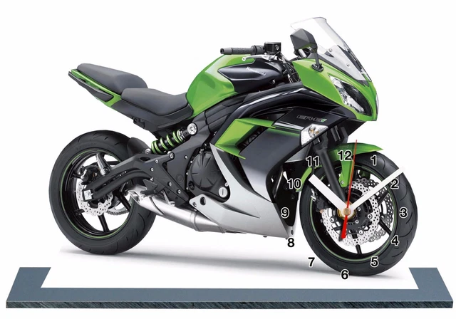 Horloge Miniature Moto Kawasaki Z800 2015 – Socle Alu – Fabrication France
