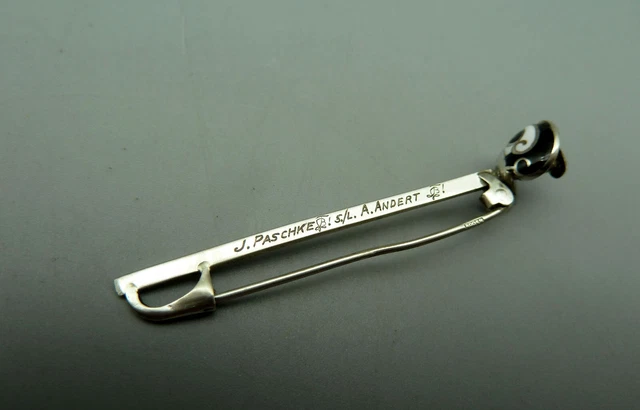 JK66 Studentika Degen Corps Borussia Berlin Mensur Schläger 800 Silber Emaille 5