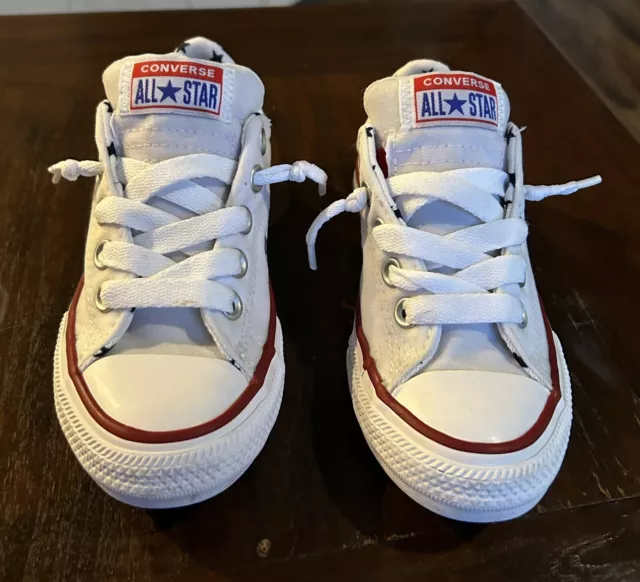 Converse All Star Chuck Taylor white lo-top canvas shoes Toddler sz 12C