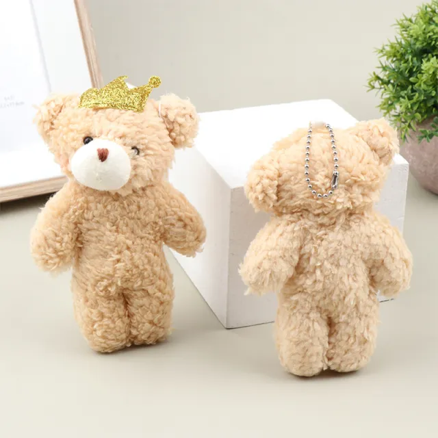 Soft Bear Keychain Plush Pendant Keychain DIY Trinket Kids Stuffed Animal Toys