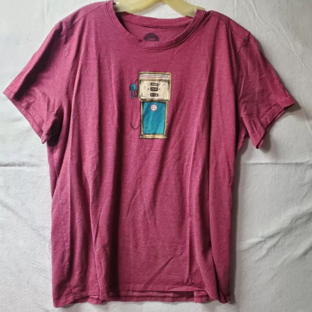 Life Is Good T-shirt Red Gas Pump Ride Your Bike  Size XL