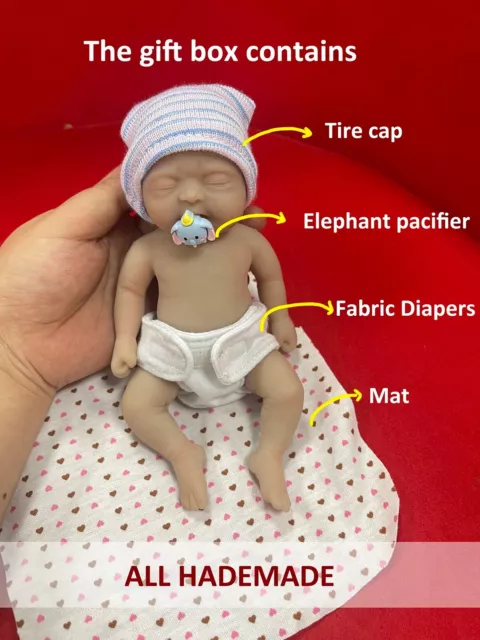 7" Full Body Silicone Baby Doll "Joseph": Lifelike Preemie, Anti-Stress Gift