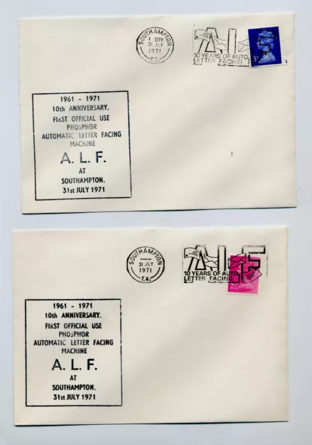 SOUTHAMPTON ALF 10TH Anniversary slogan 1st & 2nd class dies T3/T4 2