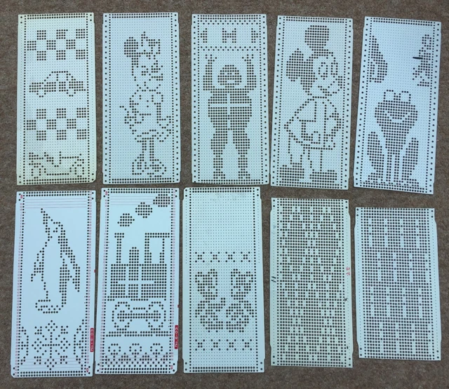 TARJETAS PERFORADORAS DE MÁQUINA DE TEJER BROTHER X 10 (pre perforadas)