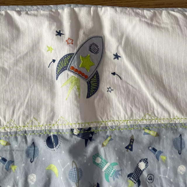 Mothercare Space Dreamer Babydecke Vlies Moses Korbgröße Raketen Planeten 2