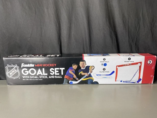 Nhl Franklin Mini Hockey Goal Set W/ 1 Goal, 2 Stick, & 2 Hockey Balls  R2