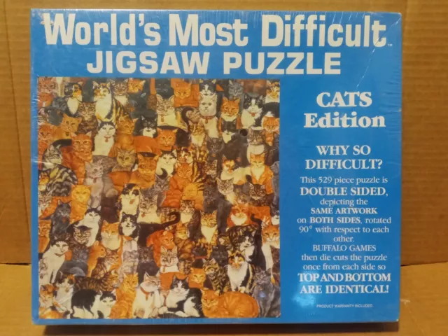 Worlds Most Difficult Jigsaw Puzzle Cats Edition Double Sided 529 Pieces