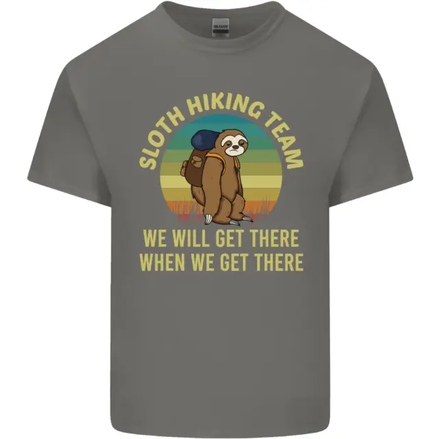 T-shirt top Sloth Hiking Team divertente trekking da uomo in cotone 7
