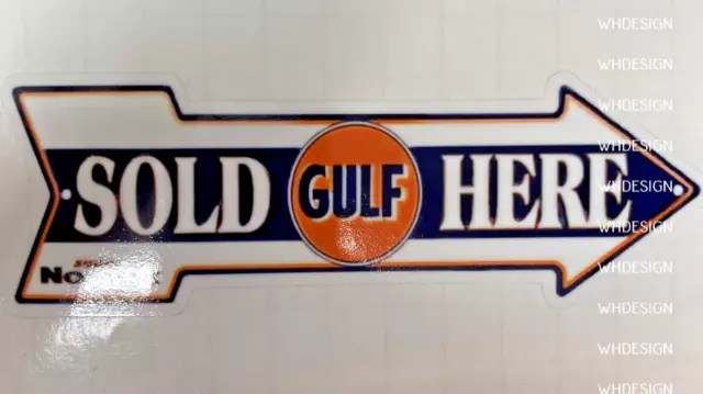 Gulf style sticker  Classic car. Bike. Tool box.