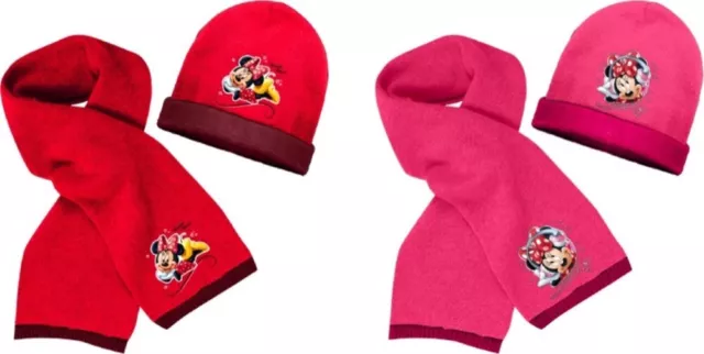 Girls Disney Minnie Mouse Hat and Scarf